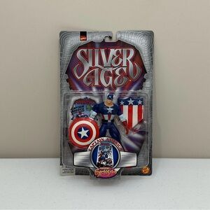 Marvel Captain America Silver Age Action Figure Toy Biz 1999 Exclusive Sealed